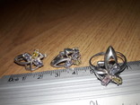 Серьги, кольцо, цветные камни, серебро, фото №6