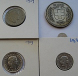 Швейцария 5 серебряных франков 1932 +5+10+20 раппанов 1939, фото №2