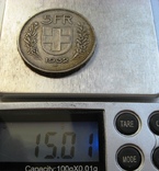 Швейцария 5 серебряных франков 1932 +5+10+20 раппанов 1939, фото №6