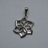 Небольшой  серебряный Кулон  цветок Галадриэль, фото №4
