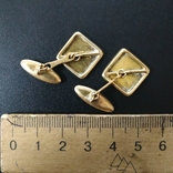 Запонки золотые(золото-750‘‘),Италия. Вес-6,41 гр., фото №5