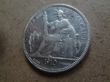 1 пиастр  1910  Индокитай серебро тираж 761000  (П.14.8)~, фото №3