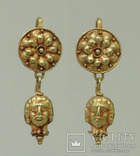 Античные золотые серьги  вес 9.1, фото №2