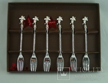 Винтажные вилочки для десерта с ангелочками. Металл. Германия, фото №2