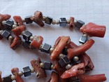 Ожерелье гематит,кораллы веточками., фото №6