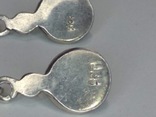 Винтажные серебряные серьги с аметистами, фото №5