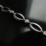 Женский серебренный браслет с фианитами (20,5 см), фото №8