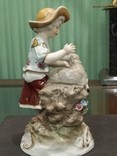 Девочка с ягненком коллекционная статуэтка фарфор клеймо, фото №5