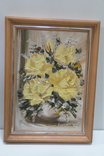 Картина Натюрморт. Цветы. Желтые розы 2003 Кондрикова. масло картон 27,5х38 см, фото №2