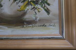 Картина Натюрморт. Цветы. Желтые розы 2003 Кондрикова. масло картон 27,5х38 см, фото №3