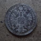 10 крейцеров 1870 Австро-Венгрия серебро (П.6.15), фото №2