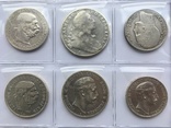 Колекція срібних монет 12 штук, фото №5