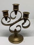 Подсвечник бронзовый на три свечи из Англии(2), фото №2