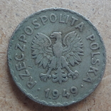 1 злотый  1949  Польша никель  (П.12.17)~, фото №2