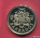 Барбадос 5 долларов 1973 серебро Фонтан Моряков, фото №3