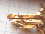 Серьги и кольцо с бриллиантами, золото 585, проба СССР., фото №10