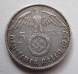 5 рейхсмарок 1939 (берлинский монетный двор ), фото №4