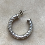 Серебряные серьги-кольца, фото №10