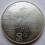 Нидерланды, 50 серебряных гульденов "Принц Виллем I Оранский" 1984 г., фото №2