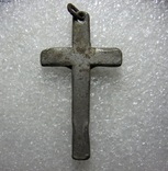 Оловянный большой крест. 18-19 век, фото №4