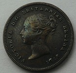 Англия 1/2 фартинга 1843 год XF, фото №3