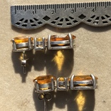 Серебряные серьги с цитринами, фото №10