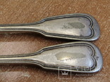 Дві виделки з ініціаліми HN Christofle Франція 1844-1862 "91", вага двух 129 грм., фото №6