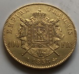 100 франков 1858 год Франция золото 32,23 грамма 900’, фото №3