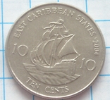 10 центов, Восточные Карибы, 2004г., фото №2