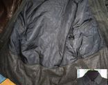 Большая утеплённая кожаная мужская куртка. Нубук! Лот 563, фото №5