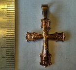 Крест 8 серебро ( позолота ), фото №2