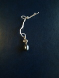 Серебряная подвеска с жемчугом #19, фото №2