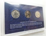 3 монеты по 5 центов США. Военного времени. Серебро, фото №8