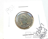 2 одноцентовых монеты 1903 и 1907 Indian Head, фото №4