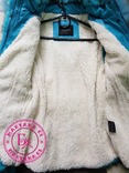 Бирюзовая куртка с мехом 42 размер, фото №4