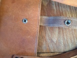 Старая кожаная сумка 31х28 см, фото №6