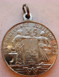 Нидерланды, медаль 1923 г. "25 летний юбилей правления Вильгельмины", фото №2