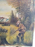 Старовинна картина "На полюванні", фото №4