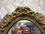 Настенное зеркало барокко дерево грунт 90 cm x 50 cm  винтаж, фото №9