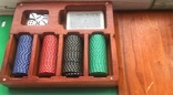 Набор для покера в тяжёлой деревянной коробке., фото №4