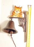 Дверной колокольчик - чугун - кот котик, фото №7