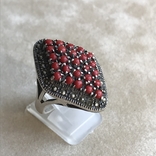 Серебряный перстень , кольцо с камнями, фото №3