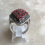 Серебряный перстень , кольцо с камнями, фото №5
