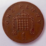 Великобритания 1 новый пенс 1989 года., фото №3