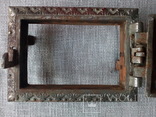 Старинные печные дверки со звездой Давыда и надписями, фото №5