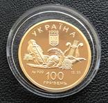 100 гривень 1998 рік. Енеїда. Золото 15,55 грам., фото №7