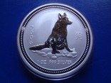 Доллар 2006 Австралия Собака унция серебро 999~, фото №2