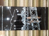 Настенная деревянная панель с рисунком из перламутра, черный лак. Вьетнам 1990., фото №5