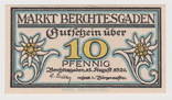 10 пфеннингов ,Германия,Gutfechein,август 1920 года, фото №2