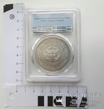 Серебряная, инагурационная медаль Президента Линдона Б Джонсона, фото №4